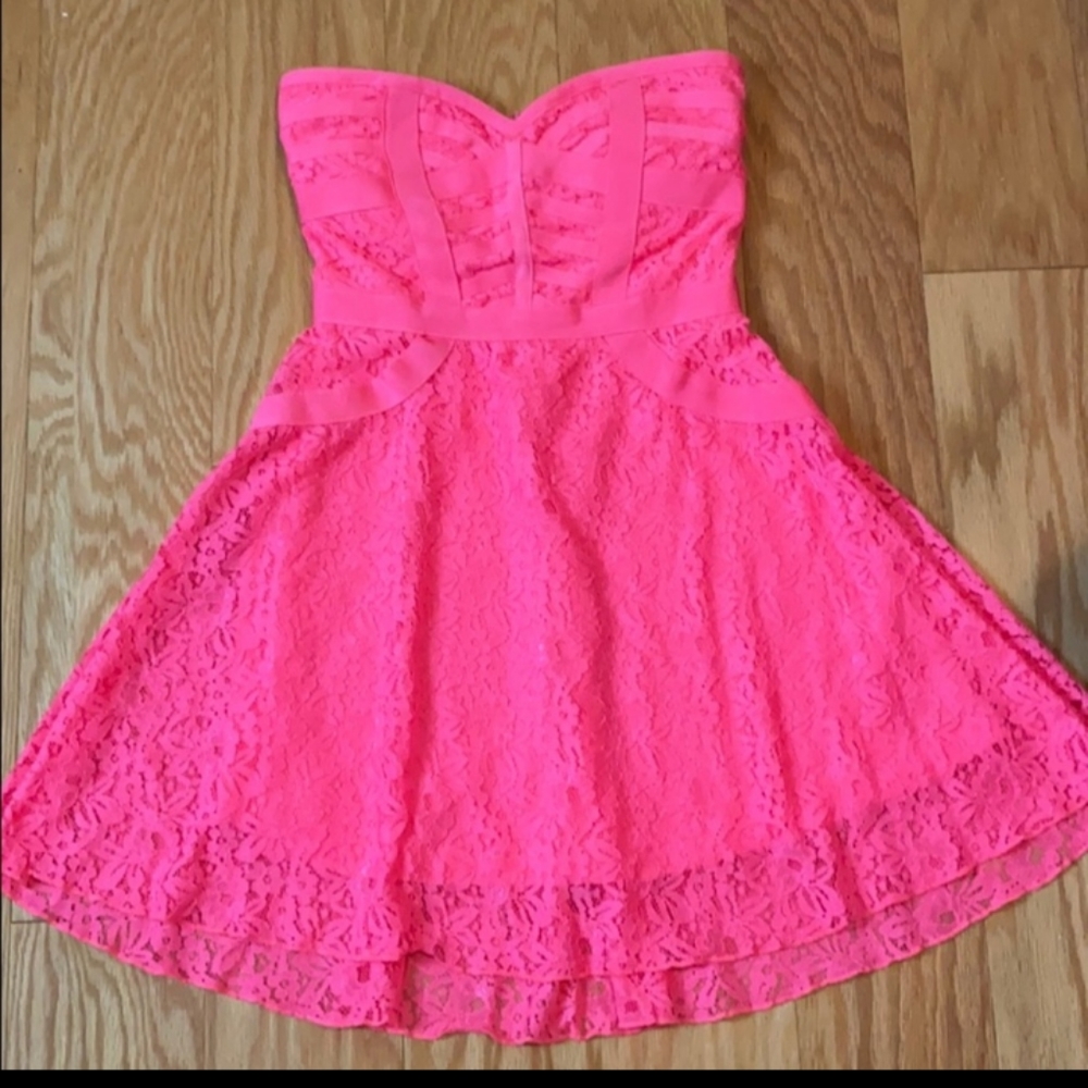 Wow Coutour Strapless Bustier Skater Dress